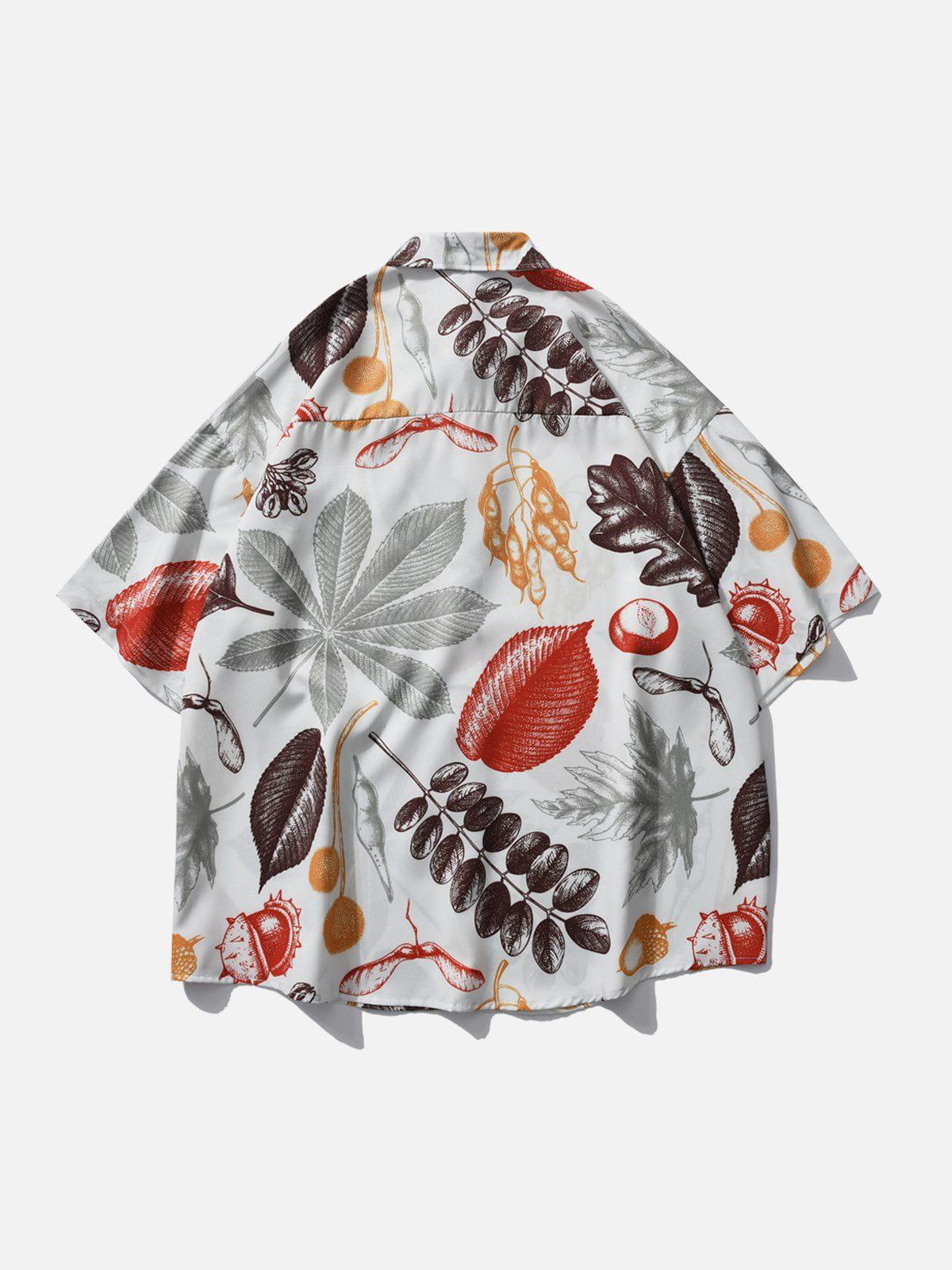 1984® - Leaf Print Short Sleeve Shirt - 1984brand