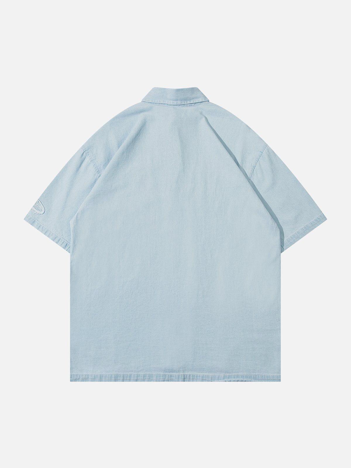 1984® - Letter Denim Short Sleeve Shirt - 1984brand