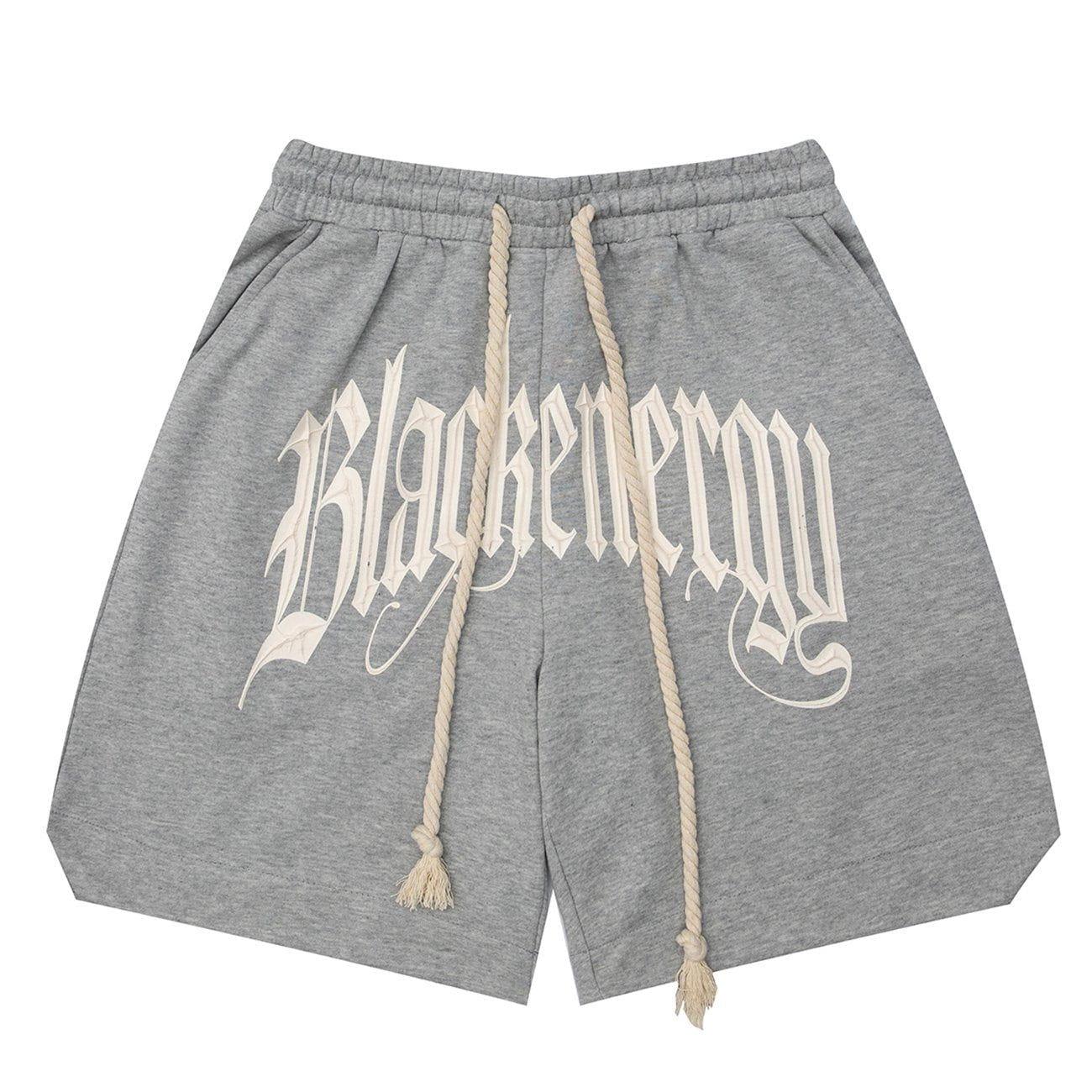 1984® - Letter Embroidery Long Drawstring Shorts - 1984brand