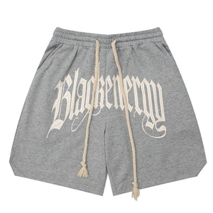 1984® - Letter Embroidery Long Drawstring Shorts - 1984brand