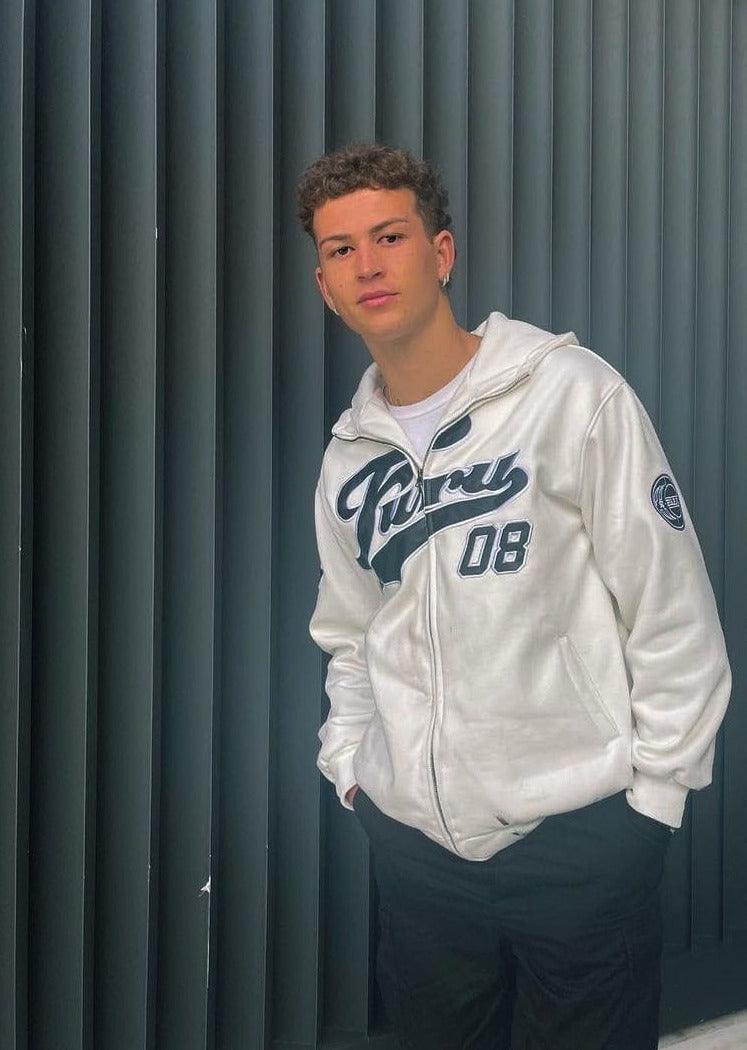 1984® - Letter Embroidery Zipper Hoodie - 1984brand