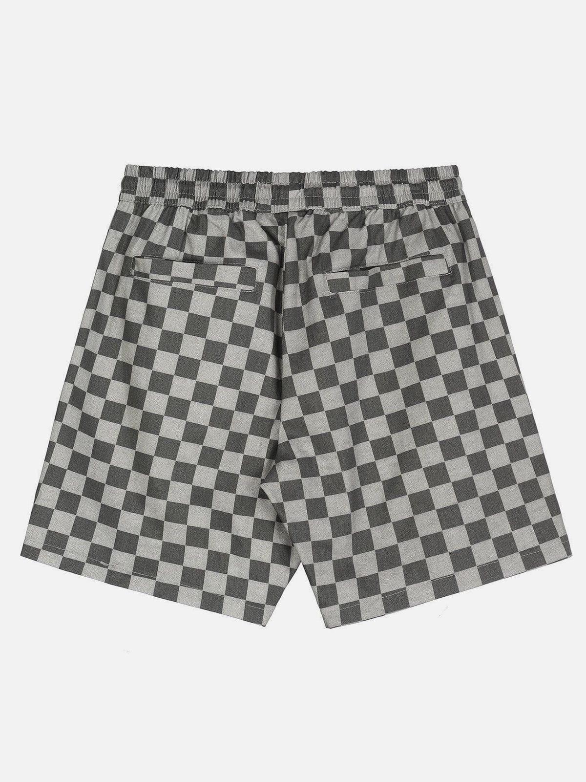 1984® - Letter Flocked Plaid Shorts - 1984brand