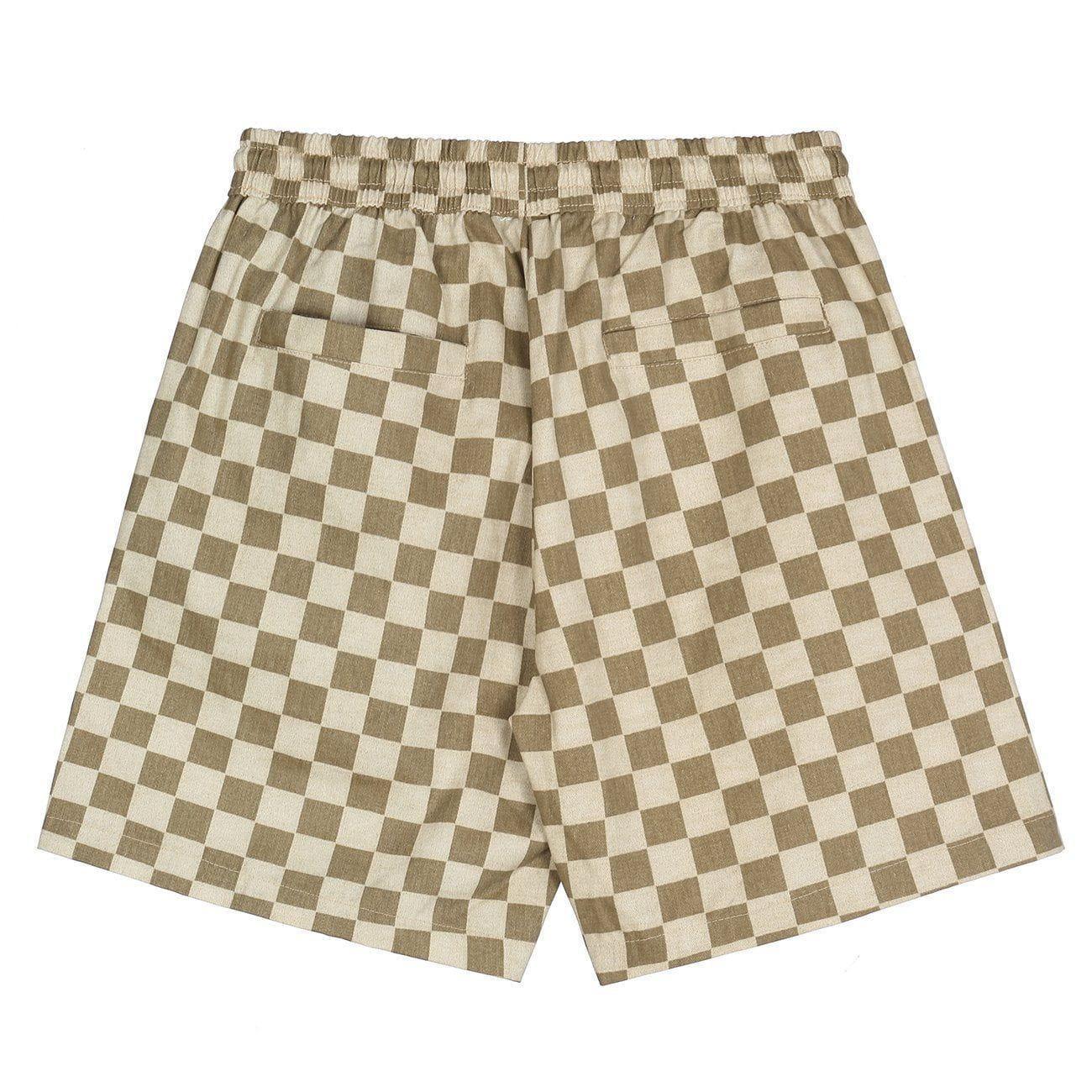 1984® - Letter Flocked Plaid Shorts - 1984brand