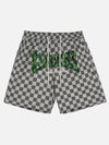 1984® - Letter Flocked Plaid Shorts - 1984brand