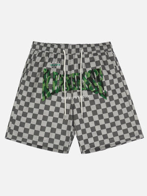 1984® - Letter Flocked Plaid Shorts - 1984brand