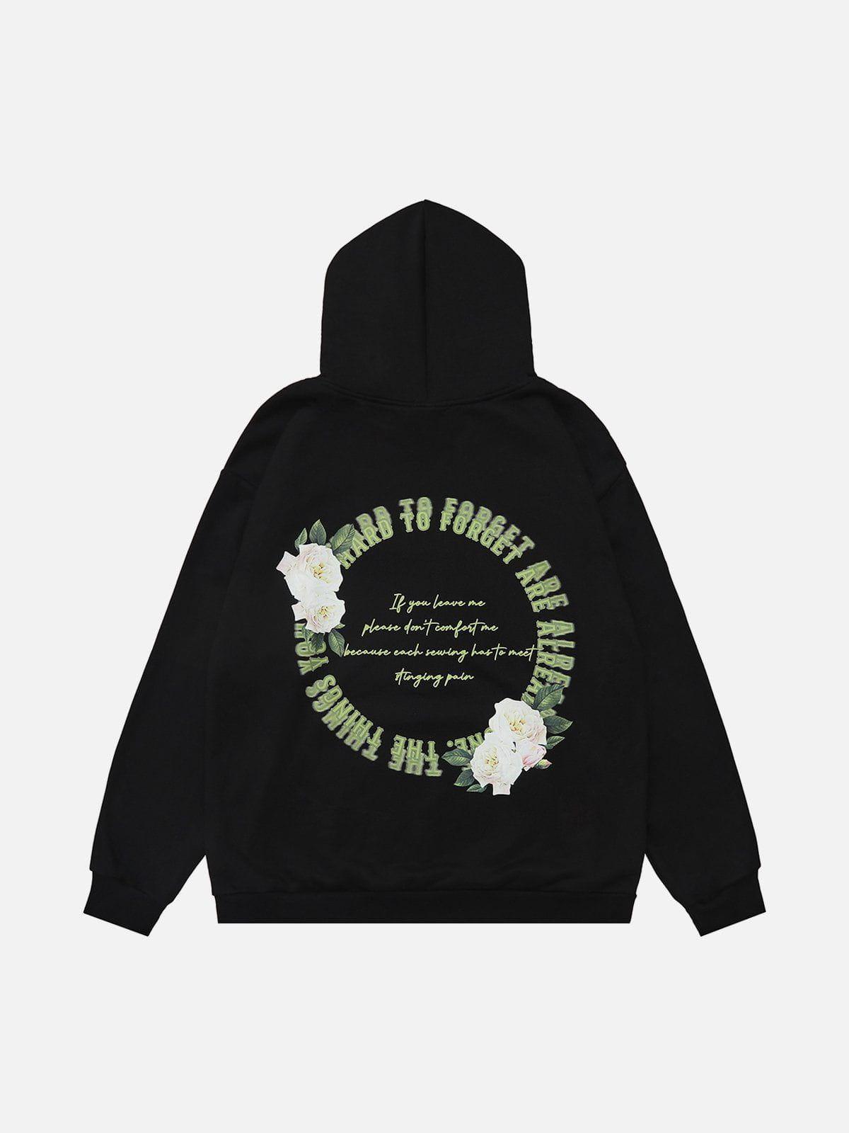 1984® - Letter Flower Print Hoodie - 1984brand