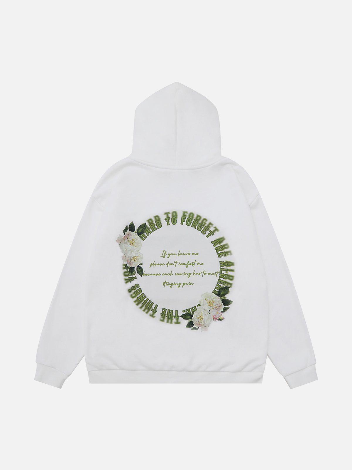 1984® - Letter Flower Print Hoodie - 1984brand