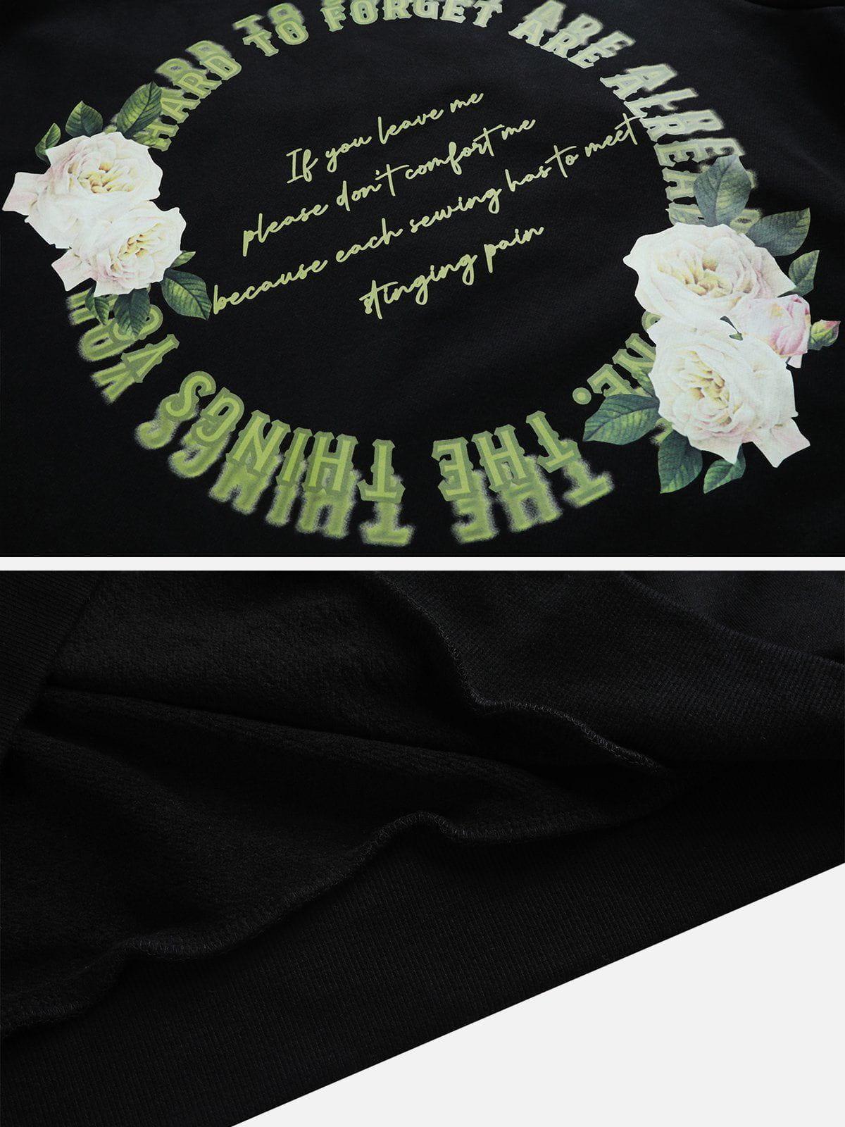 1984® - Letter Flower Print Hoodie - 1984brand