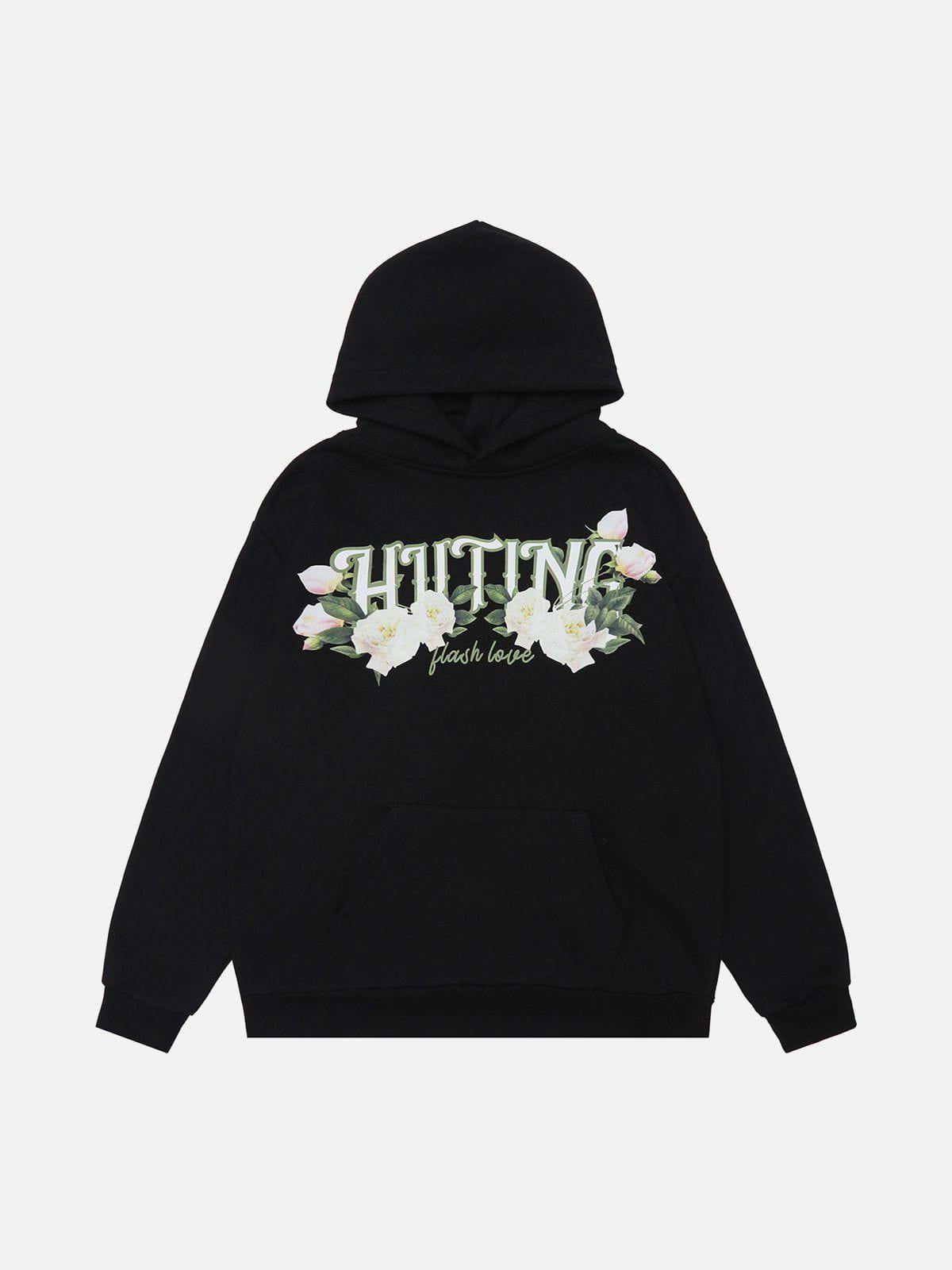 1984® - Letter Flower Print Hoodie - 1984brand