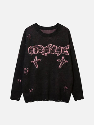 1984® - Letter Hole Crucifix Sweater - 1984brand