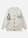 1984® - Letter Label Print Cardigan Sweater - 1984brand