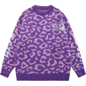 1984® - Letter Pattern Full Print Knit Sweater - 1984brand