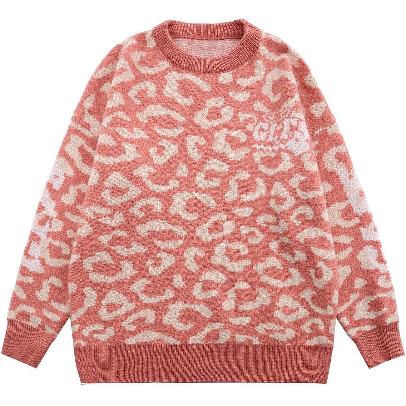 1984® - Letter Pattern Full Print Knit Sweater - 1984brand