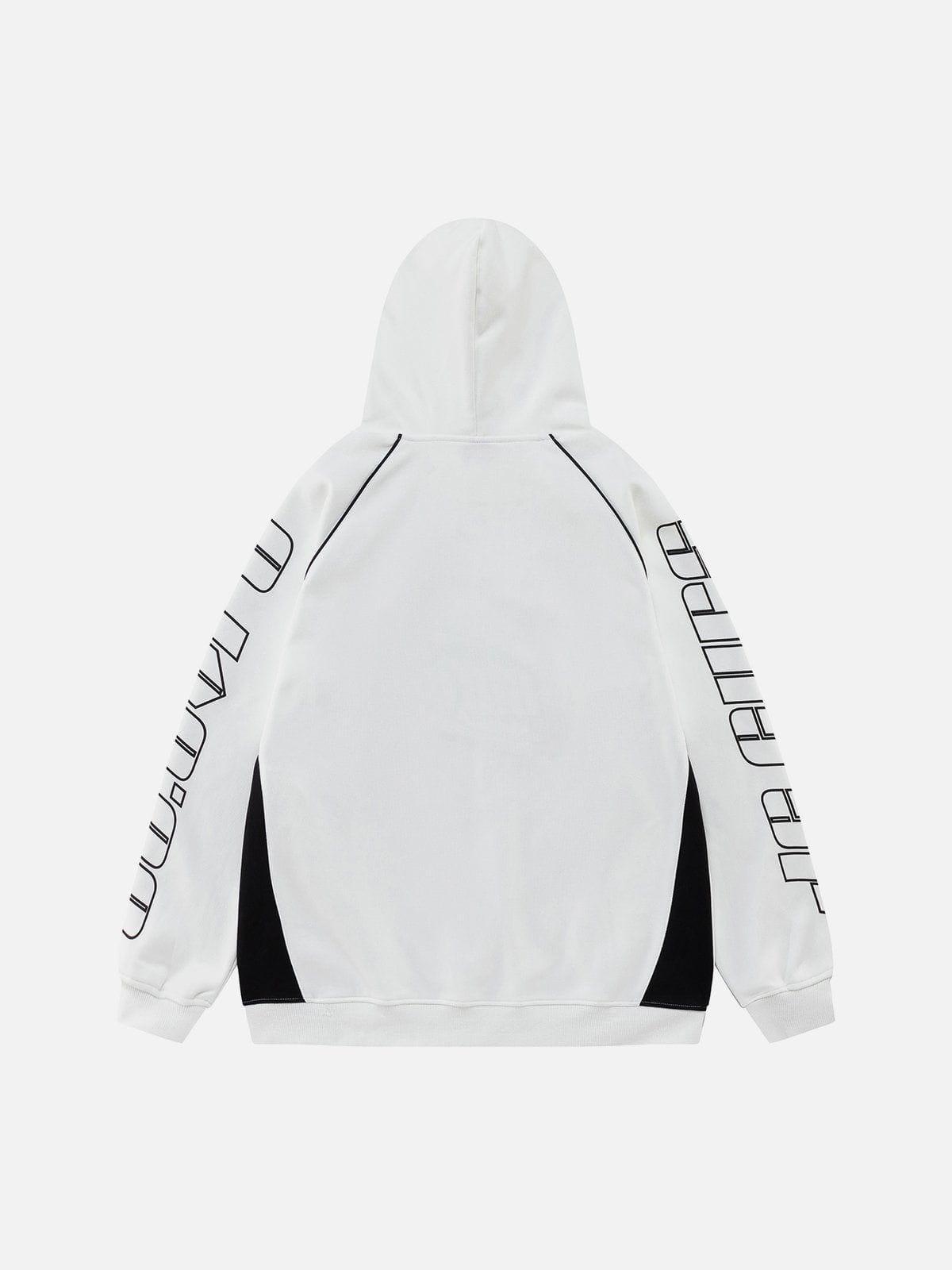 1984® - Letter Print Racing Hoodie - 1984brand