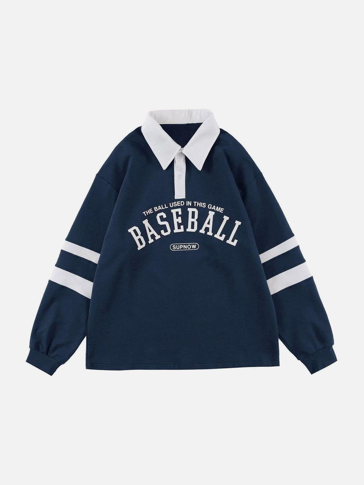 1984® - Letter Print Stripe Sweatshirt - 1984brand