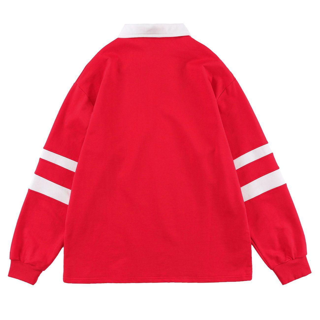 1984® - Letter Print Stripe Sweatshirt - 1984brand