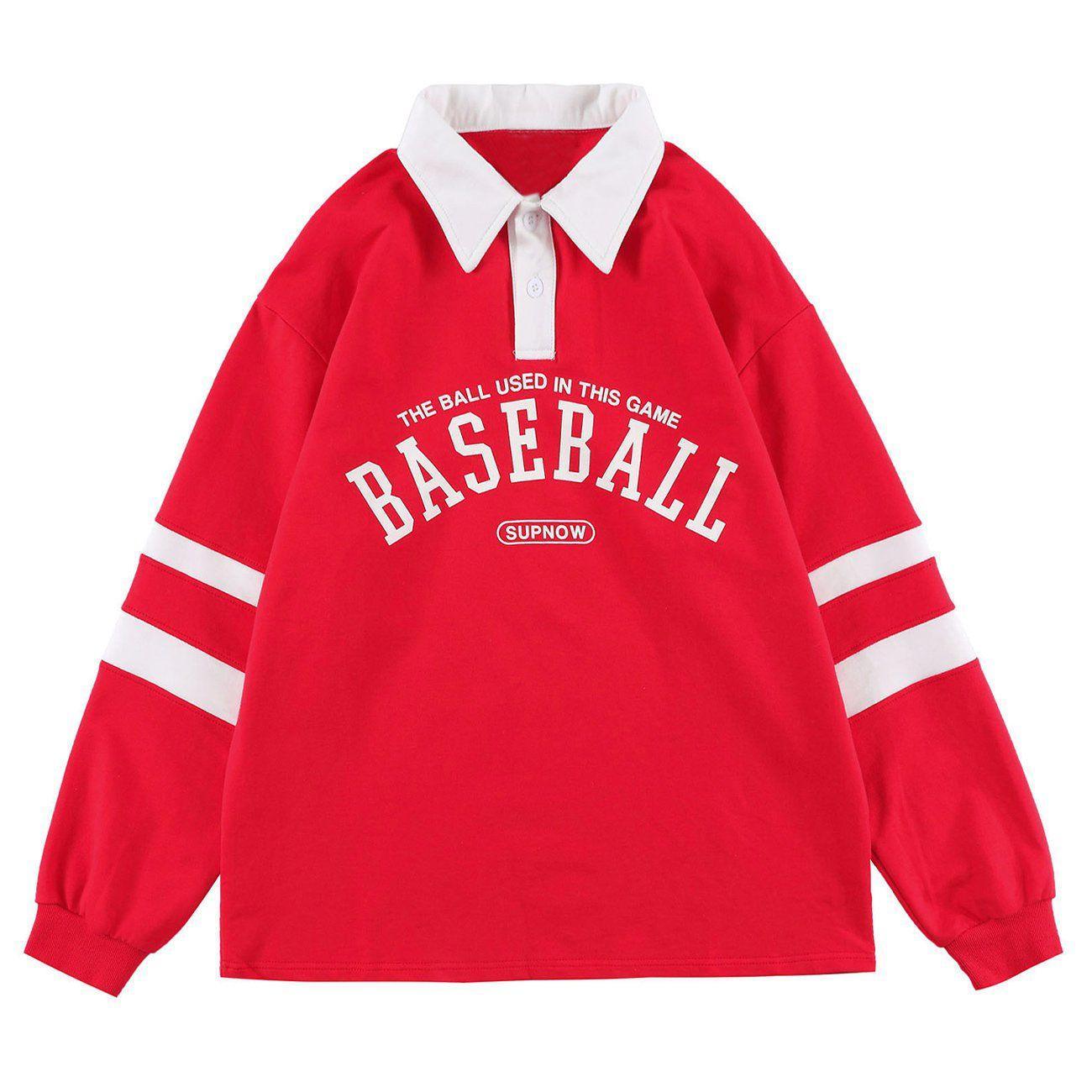 1984® - Letter Print Stripe Sweatshirt - 1984brand