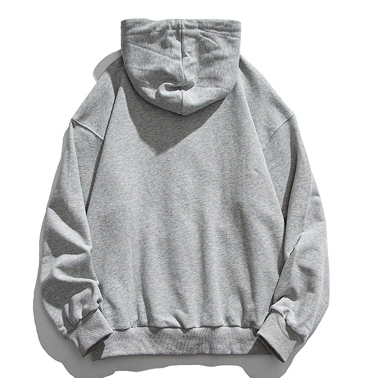 1984® - Letter Print Zipper Hoodie - 1984brand