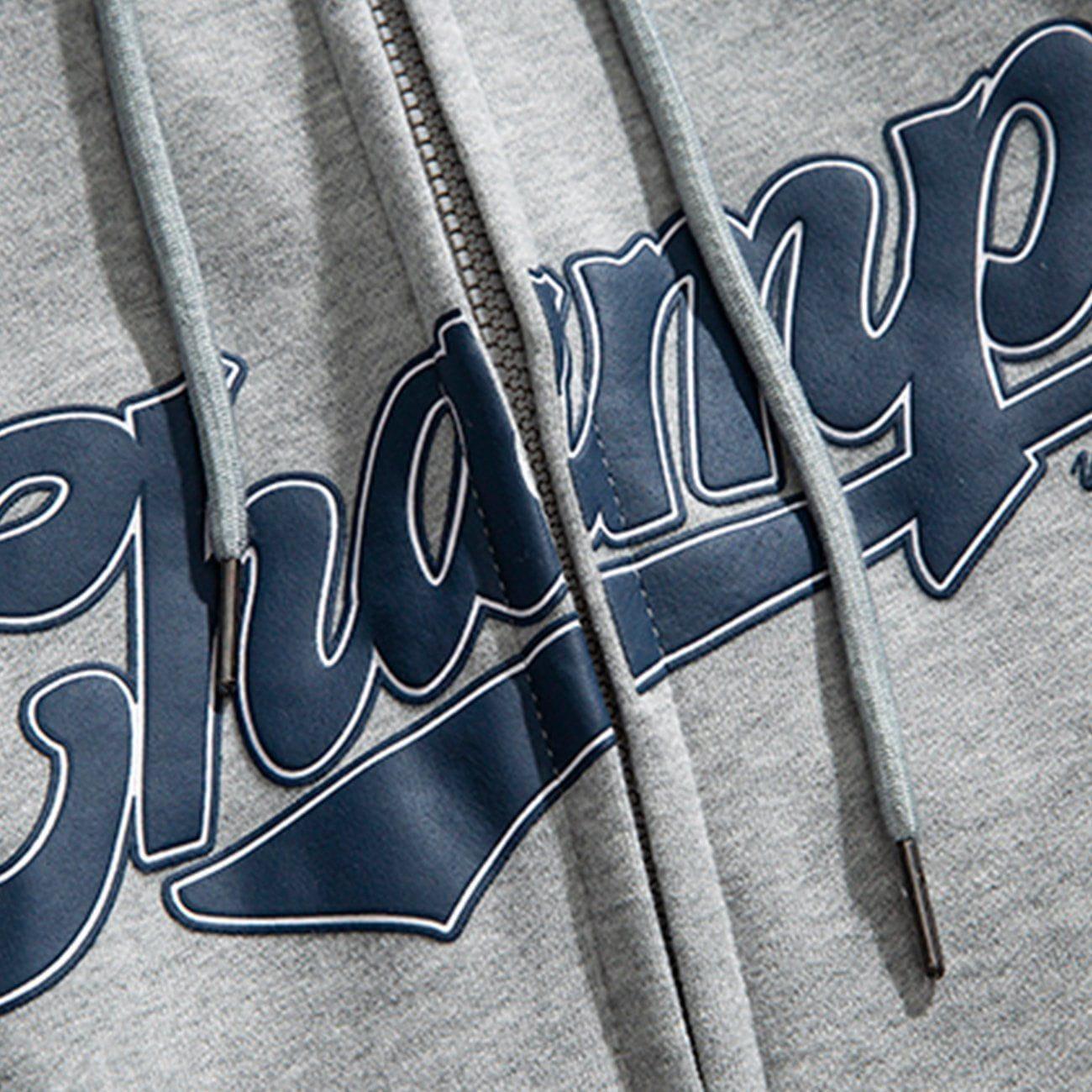 1984® - Letter Print Zipper Hoodie - 1984brand