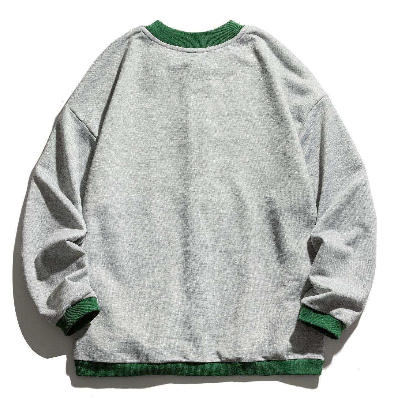 1984® - Medallion Letter Embroidered Button Sweatshirt - 1984brand