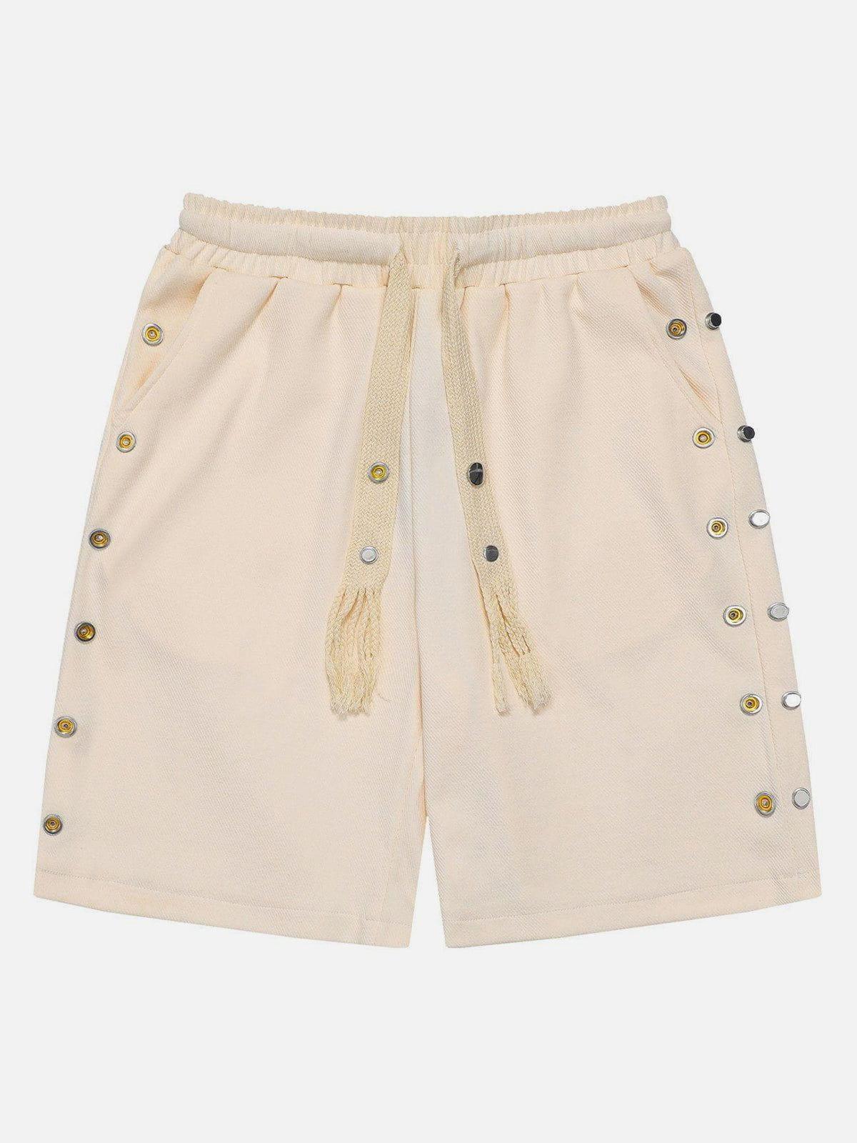 1984® - Metal Snap Button Drawstring Shorts - 1984brand