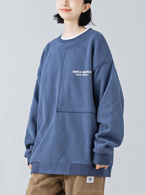 1984® - Neckline Stitching Letters Sweatshirt - 1984brand