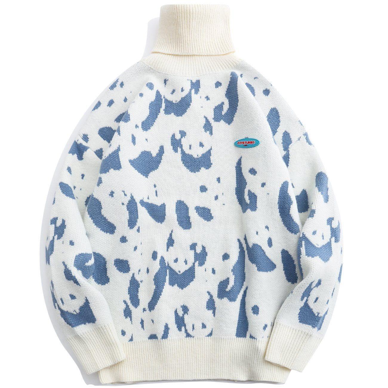 1984® - Panda Print Knit Sweater - 1984brand