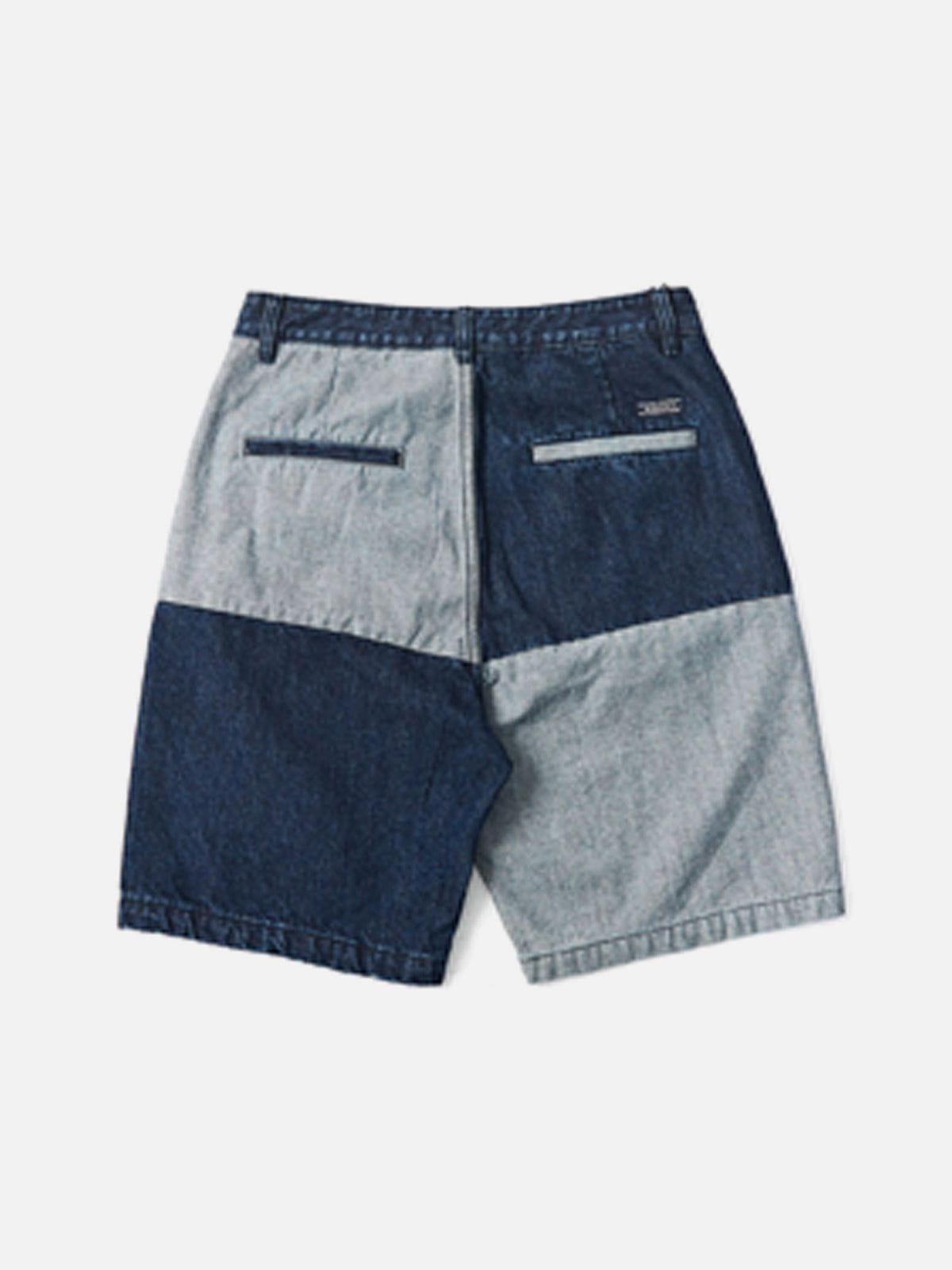 1984® - Paneled Contrast Denim Shorts - 1984brand