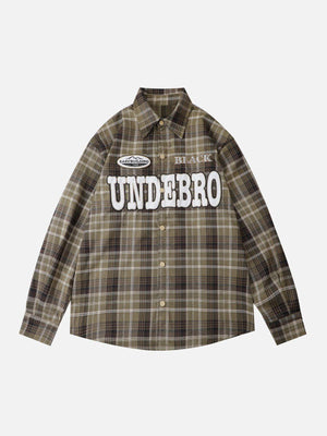 1984® - Patch Embroidered Plaid Long Sleeve Shirt - 1984brand