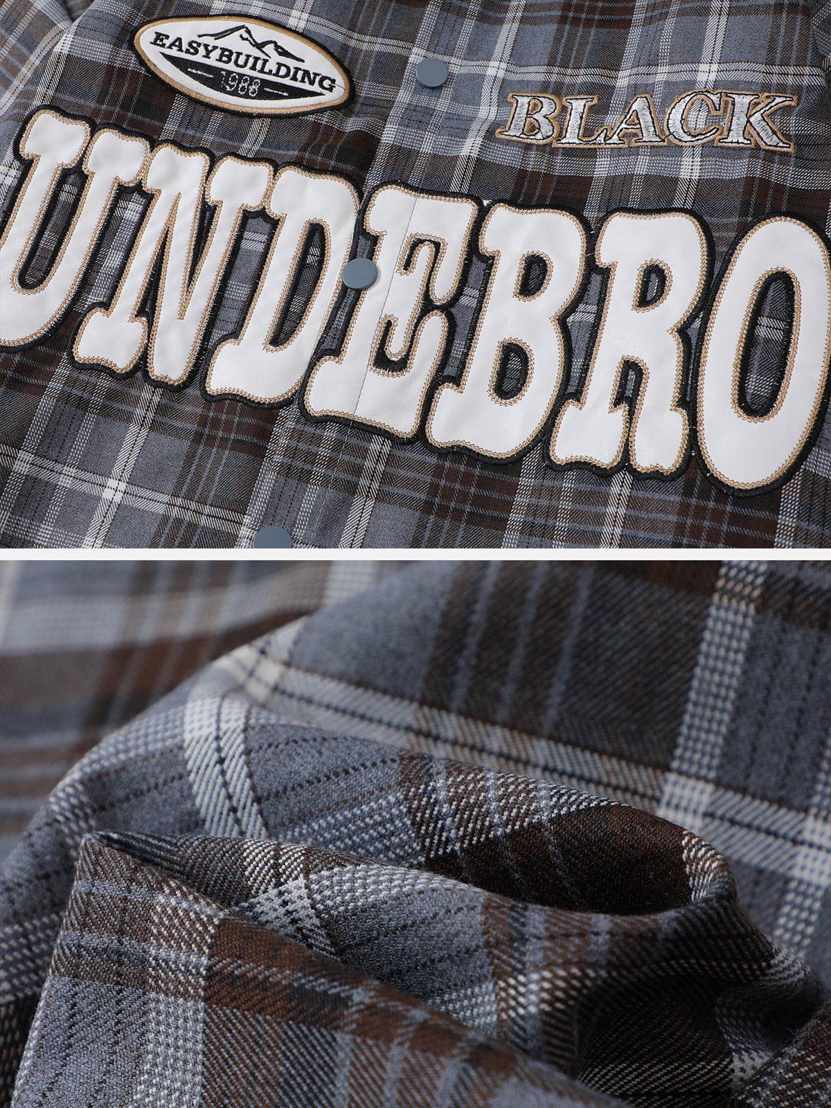 1984® - Patch Embroidered Plaid Long Sleeve Shirt - 1984brand