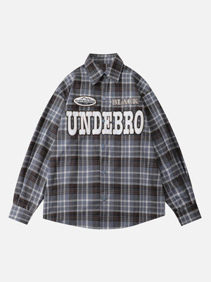 1984® - Patch Embroidered Plaid Long Sleeve Shirt - 1984brand