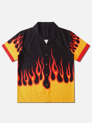 1984® - Patchwork Flame Print Short Sleeve Shirt - 1984brand