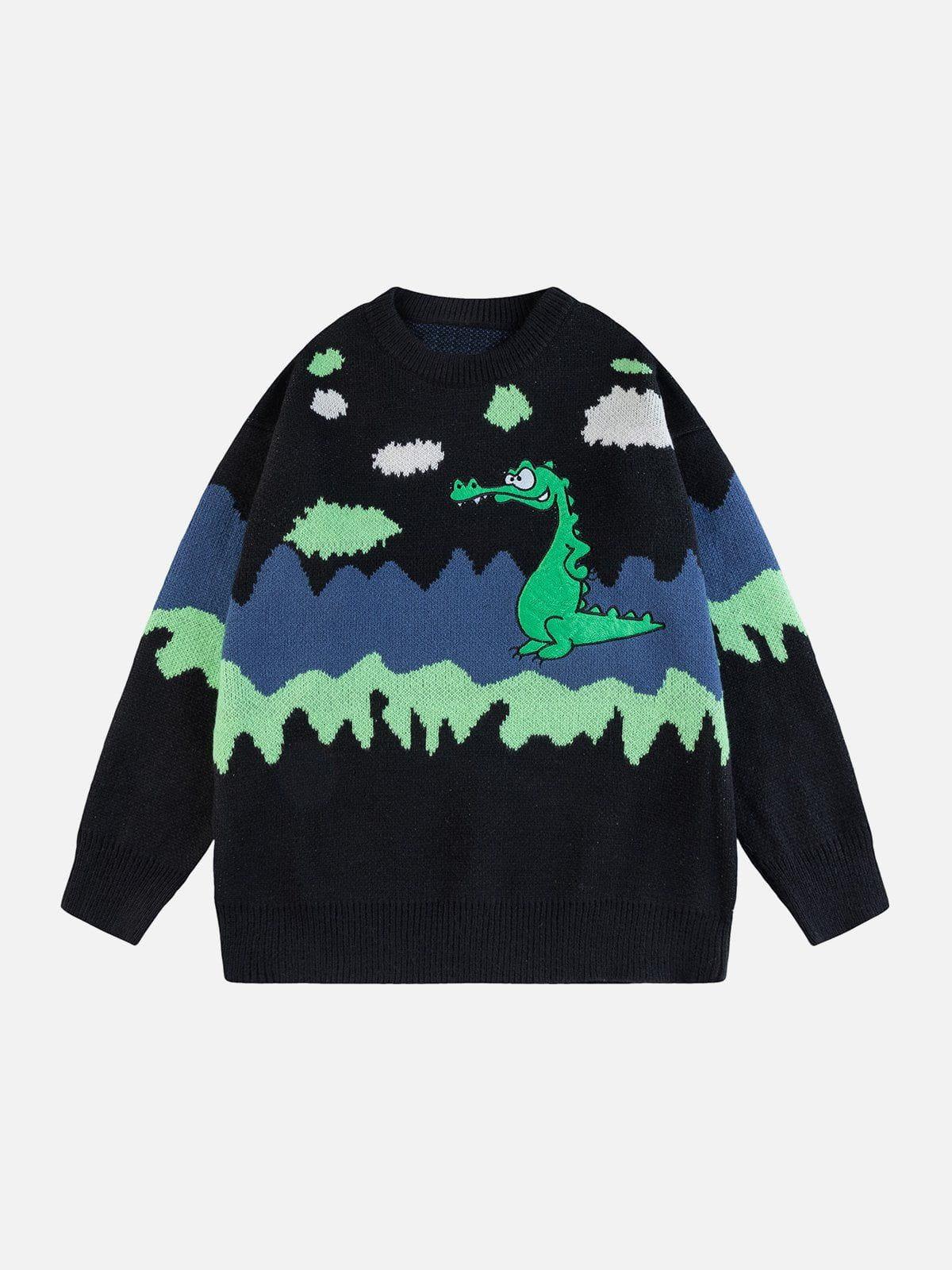 1984® - Patchwork Fun Dinosaur Sweater - 1984brand