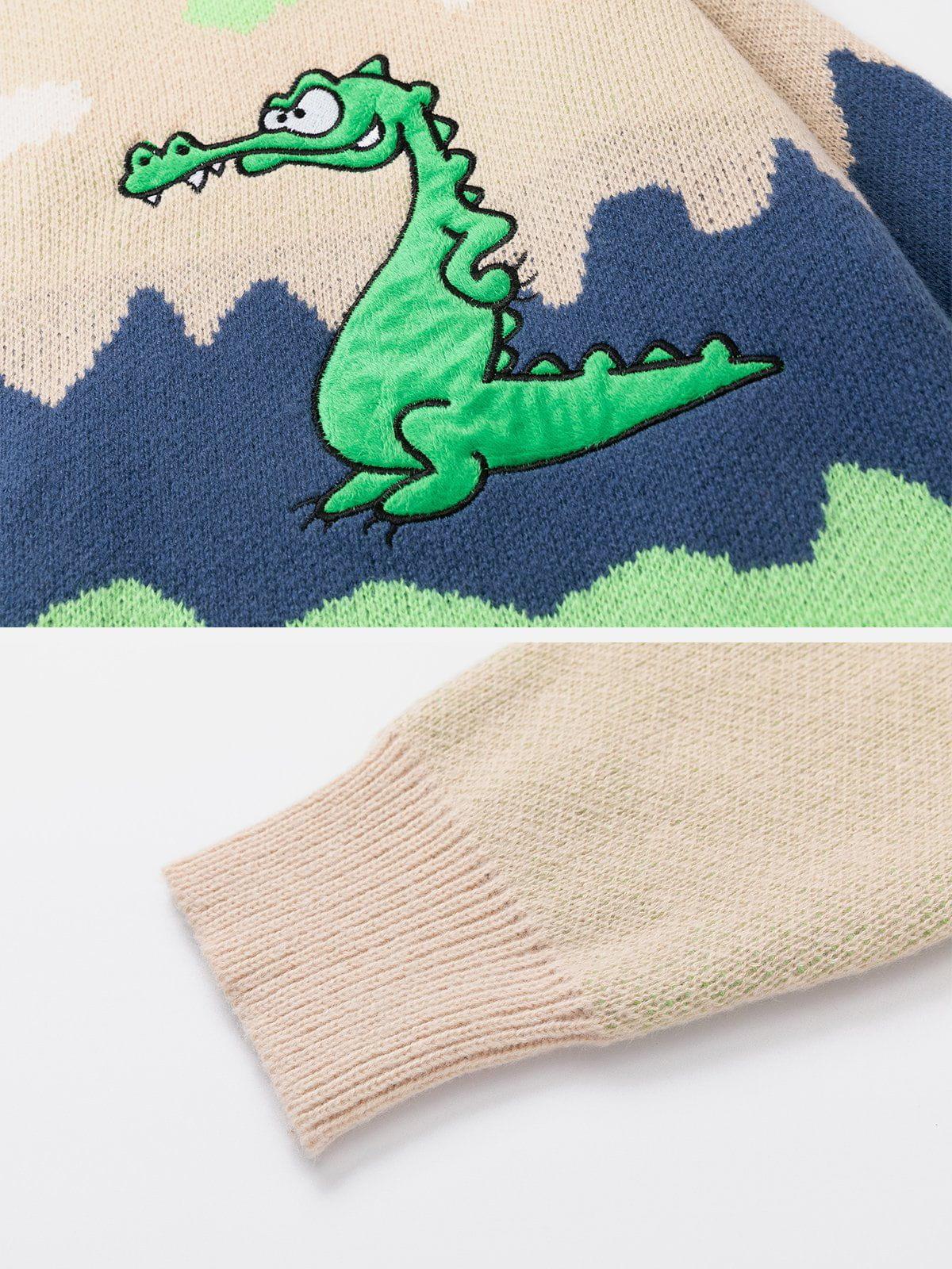 1984® - Patchwork Fun Dinosaur Sweater - 1984brand