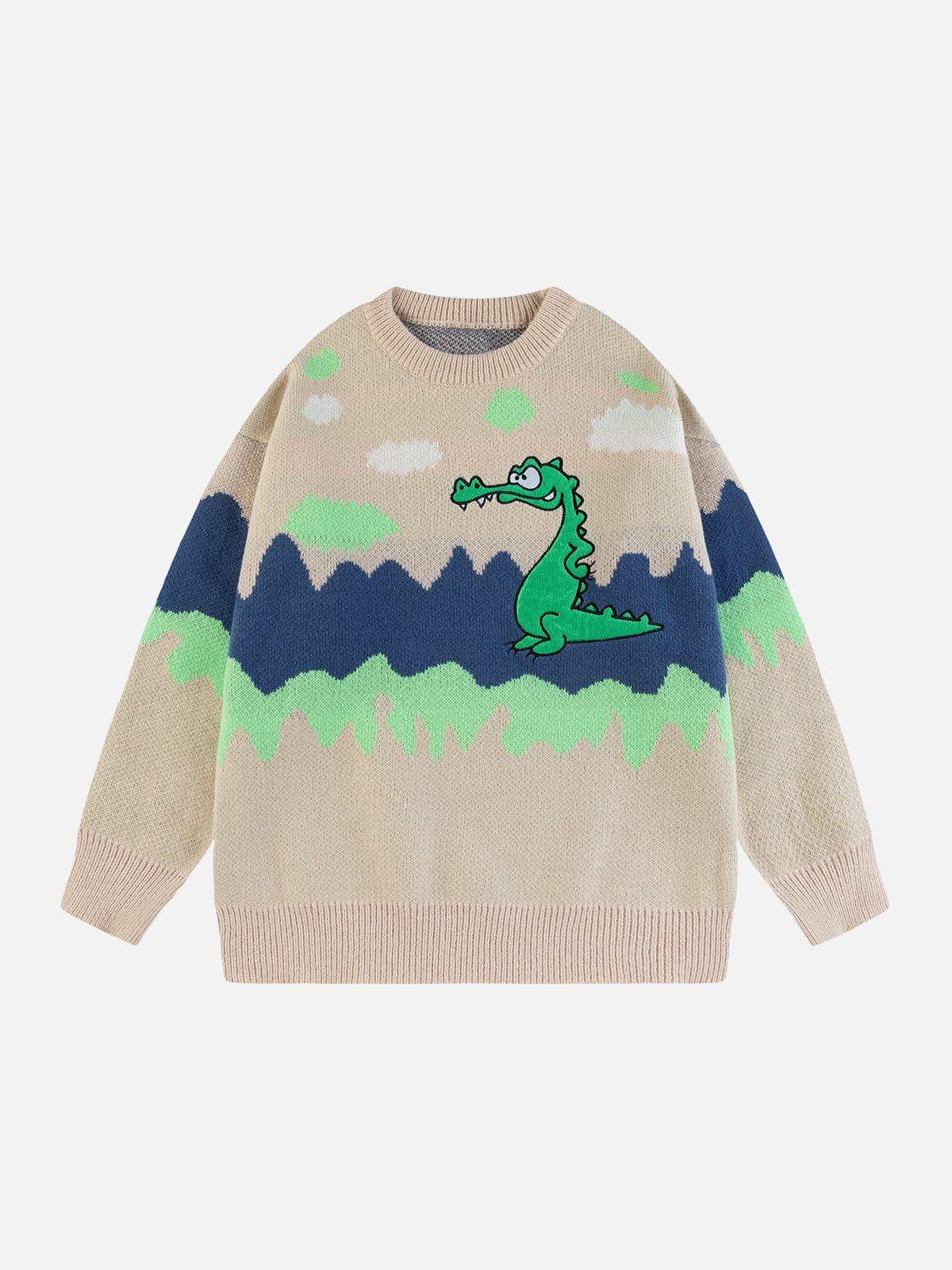 1984® - Patchwork Fun Dinosaur Sweater - 1984brand