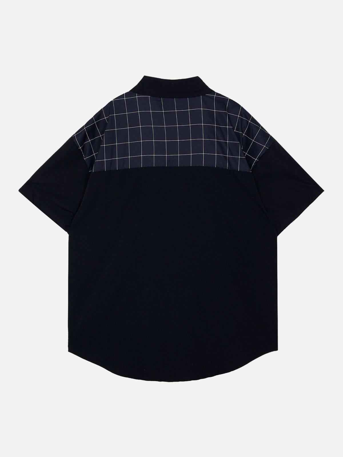 1984® - Patchwork Plaid Short Sleeve Shirts - 1984brand