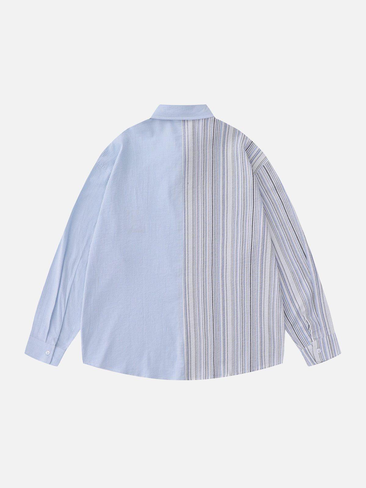 1984® - Patchwork Stripe Long Sleeve Shirt - 1984brand