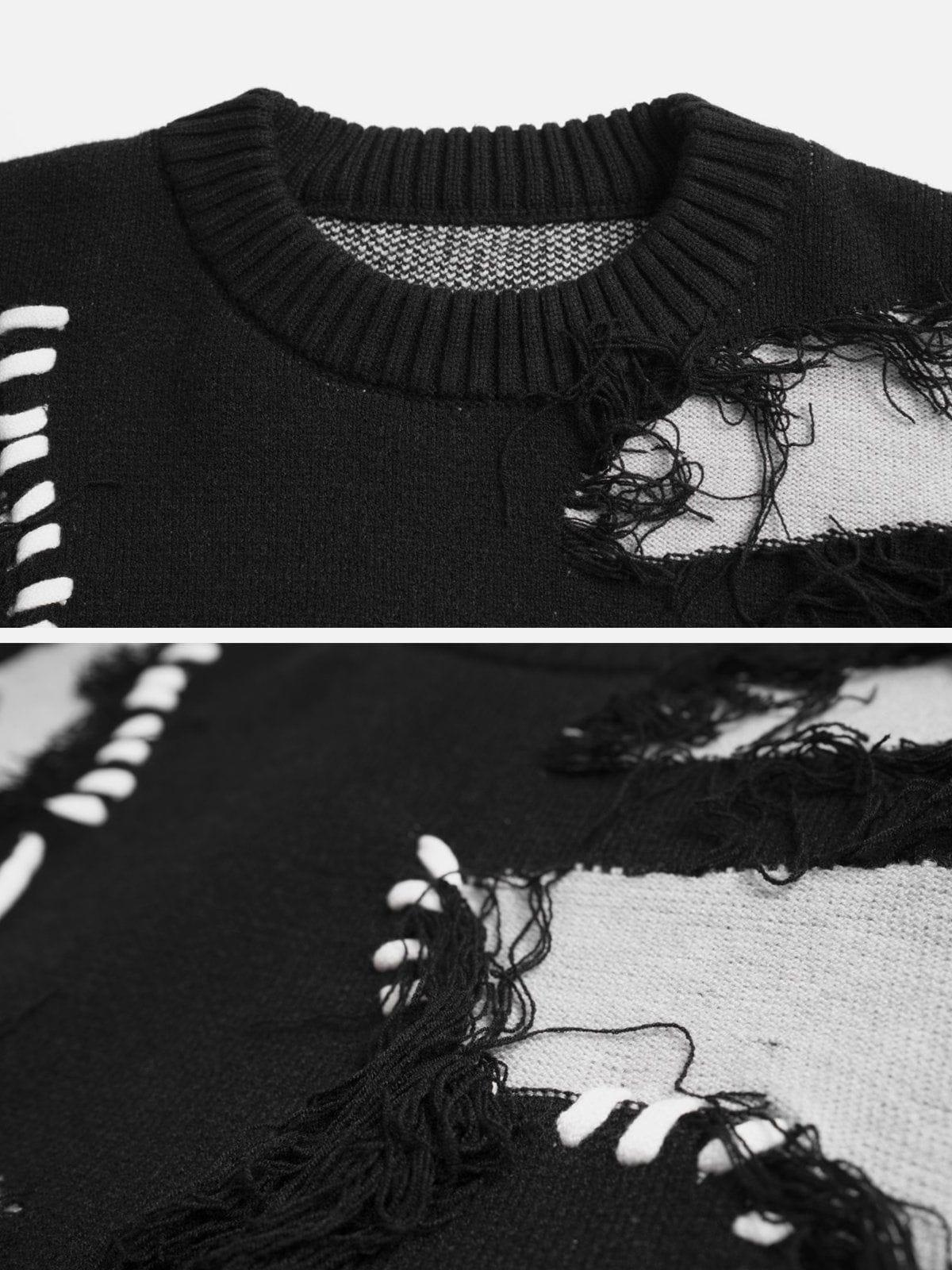 1984® - Patchwork Tassel Sweater - 1984brand