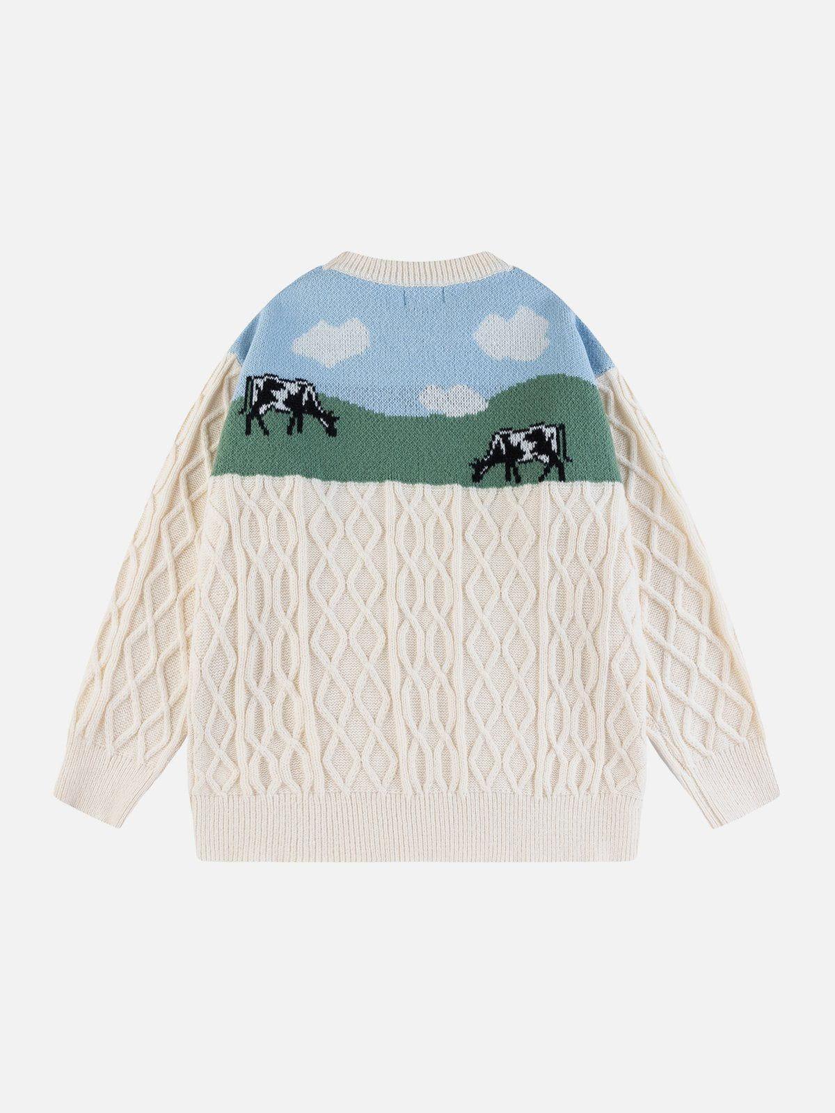 1984® - Patchwork Twist Knit Sweater - 1984brand