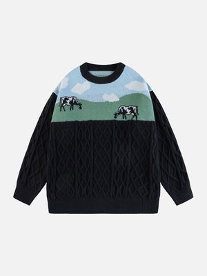 1984® - Patchwork Twist Knit Sweater - 1984brand