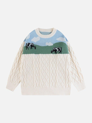 1984® - Patchwork Twist Knit Sweater - 1984brand