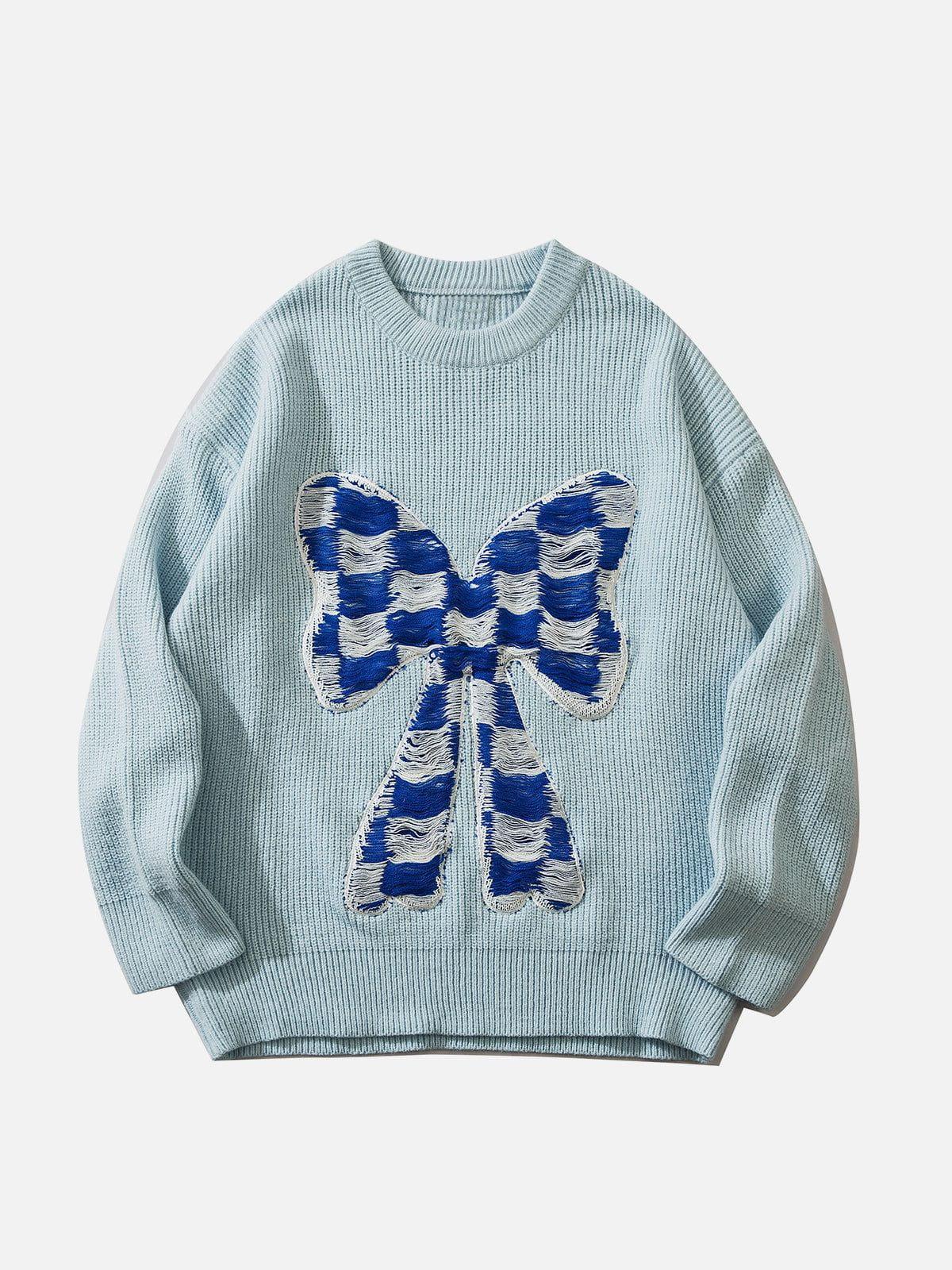 1984® - PLAID Bow Tie Print Sweater - 1984brand