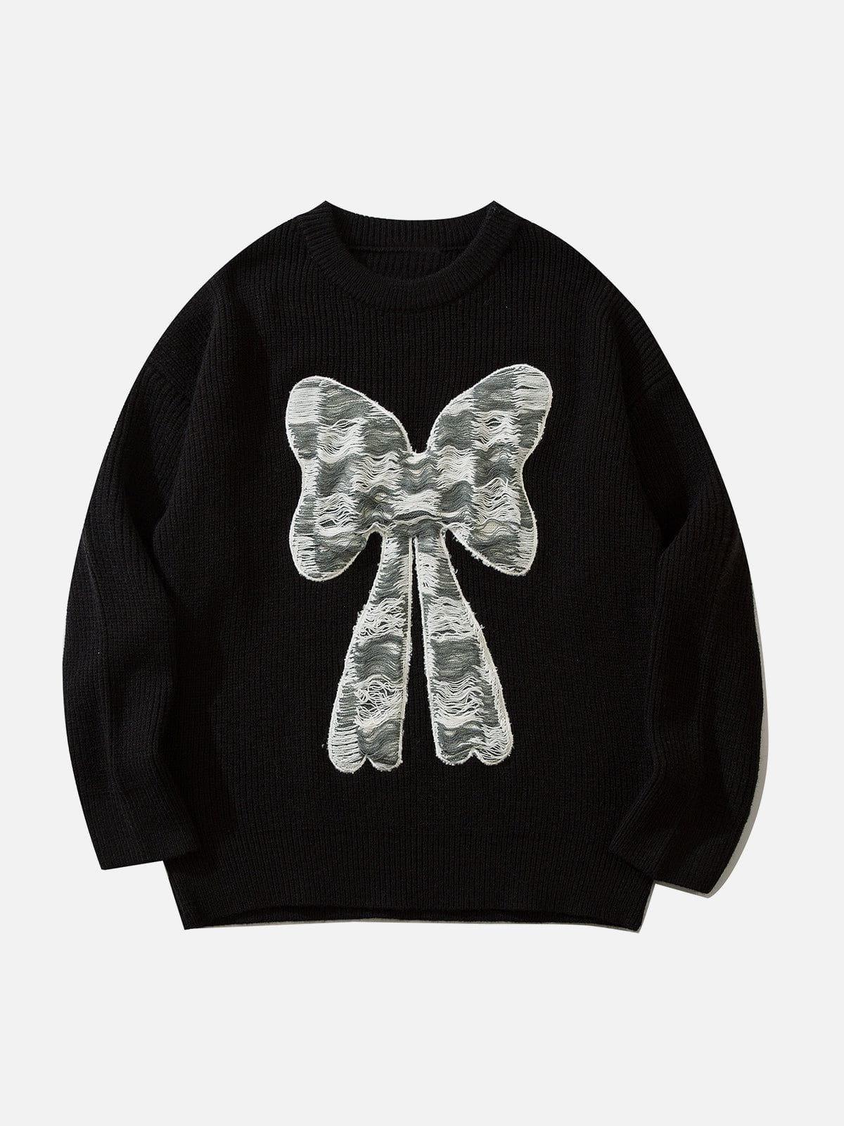 1984® - PLAID Bow Tie Print Sweater - 1984brand