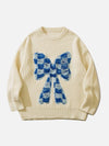 1984® - PLAID Bow Tie Print Sweater - 1984brand