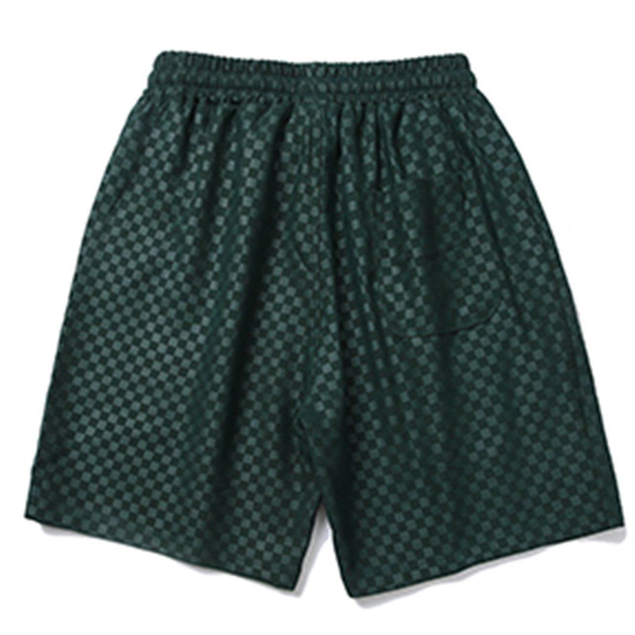 1984® - Plaid Embroidered Letters Shorts - 1984brand