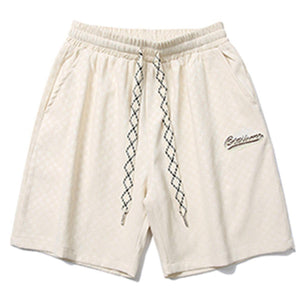 1984® - Plaid Embroidered Letters Shorts - 1984brand