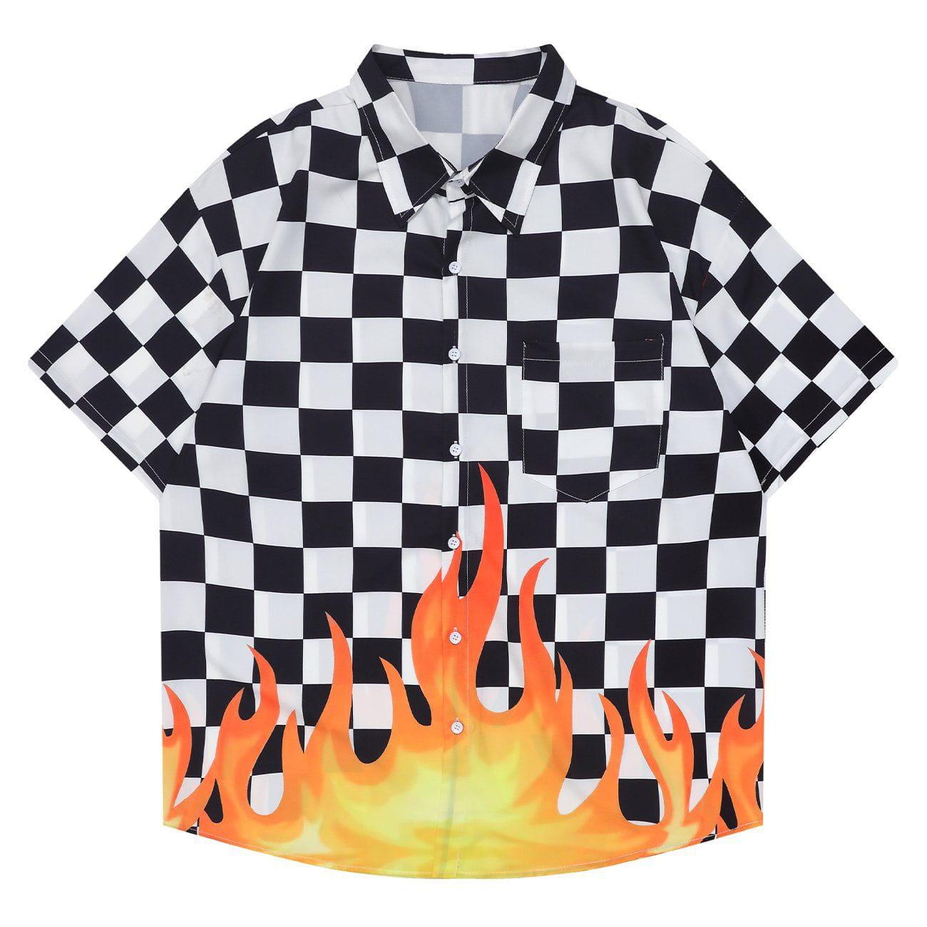 1984® - Plaid Flame Short Sleeve Shirt - 1984brand