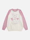 1984® - Plush Bunny Jacquard Frayed Knit Sweater - 1984brand