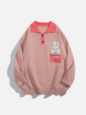 1984® - Pocket Rabbit Polo Collar Sweater - 1984brand