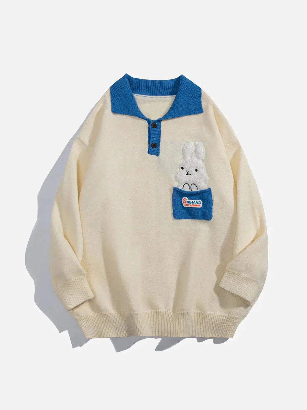 1984® - Pocket Rabbit Polo Collar Sweater - 1984brand